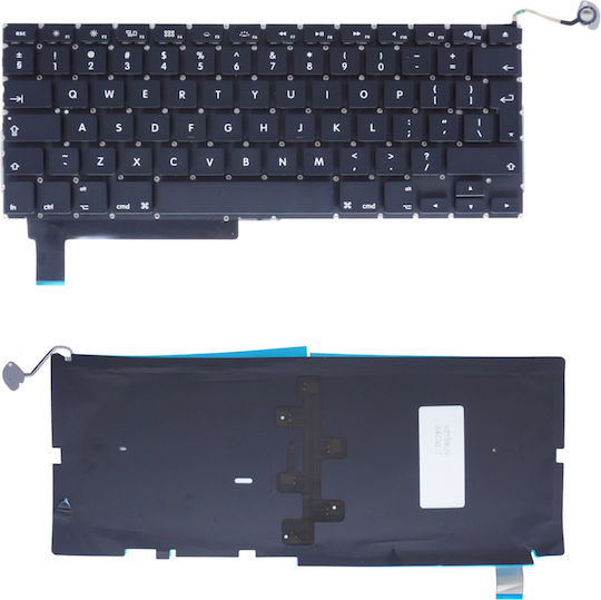 Tastatură Laptop Apple MacBook Pro 15" A1286 2009 2010 2011 2012 Mb470 Mb471 Mb985 Mb986 Mc026 Mc118 Mc371 Mc373 Mc721 Mc723 Md103 Md104 Md314 Md318 UK Fără Ramă Iluminare Neagră Cod 40169ukbacklit