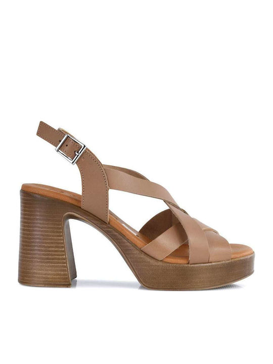 Oh My Sandals Δερμάτινα Πέδιλα Ανατομικά Ταμπά