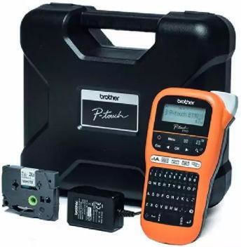 Brother P-touch Ηλεκτρονικός Ετικετογράφος Χειρός σε Πορτοκαλί Χρώμα