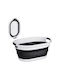Relaxdays Coș De Rufe Din Plastic Pliabil 27.5x61x44cm Alb