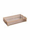 Iliadis Metallic Rectangular Decorative Tray with Mirror 24x14x5cm