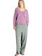 Women's Fabric Trousers Green
