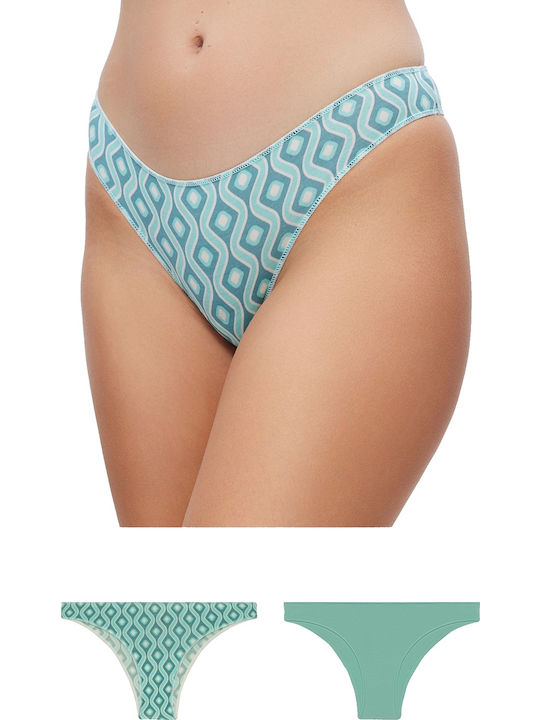 Minerva Fimelle Γυναικεία Brazil 2Pack Πράσινο-...