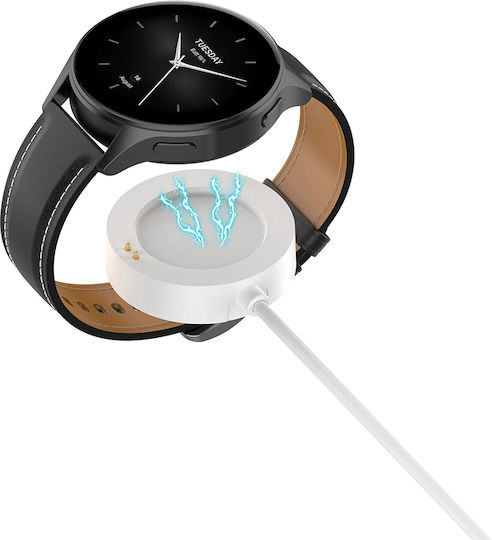Techsuit Зарядно за Xiaomi Watch S4/2/S3/H1/Watch2 Pro/Watch S2 Бялς