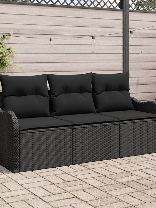 Tree-Seater Sofa Outdoor Rattan with Pillows 55x62x69cm