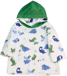 Zoocchini Poncho De Plajă Pentru Copii Dinozauri Alb