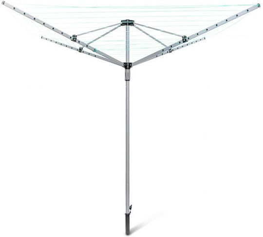 Relaxdays Stainless Steel Folding Floor Clothes Drying Rack with Hanging Length 49m