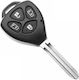 Car Key Shell with Blade with 4 Buttons for Toyota