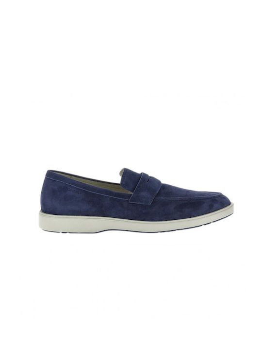 Men's Suede Moccasins Blue