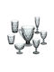 Relaxdays Sticlă Carafă de Servire Vin 14buc cu Dop și Pahare Gri 1300ml 7buc