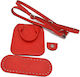 Set Mini Rucsac cu Clapetă de 16cm, Bază, Mâner, Curea, Cataramă Albastră