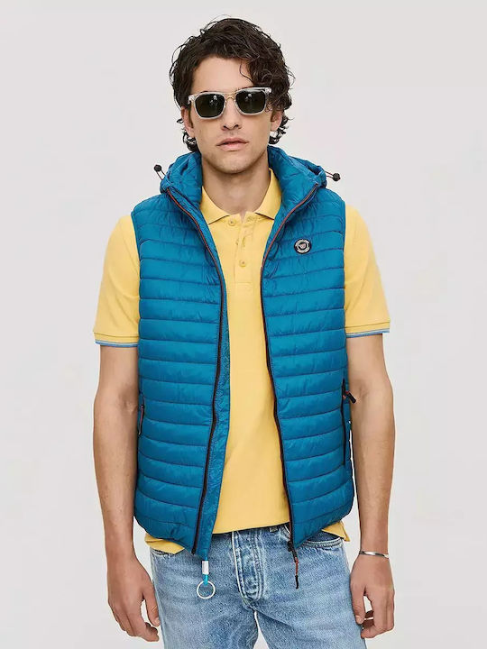 Sleeveless Jacket Puffer Petrol