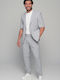 Prestigio Men's Summer Suit Slim Fit Grey
