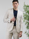 Men's Summer Suit Slim Fit Beige