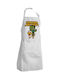Koupakoupa Chicken Jockey Ποδιά Κουζίνας Λευκή 22x40cm KP_30065_apron-bbq-adult