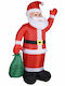 Luminat Decorativ Moș Crăciun Gonflabil Electrică De Exterior Bej din Plastic 180x120cm.