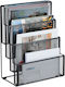 Document Holder 4 Compartments 43 x 33 x 18 cm Black
