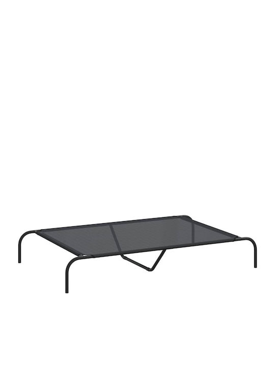 vidaXL Pat Suprainălțat pentru Câini Negru 130x80cm vidaXL Pat Suprainălțat pentru Câini Negru 130x80cm