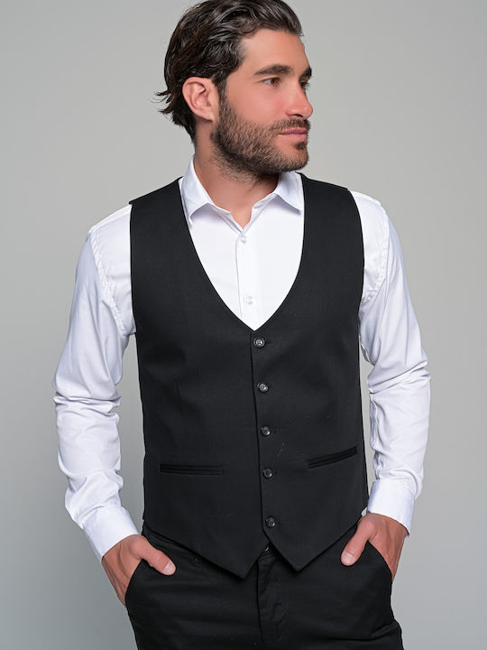 Ben Tailor Summer Breeze Men's Vest Slim Fit Black