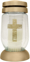 Glass Candle Bolsius Cross