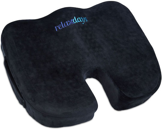 Relaxdays Μαξιλάρι Κόκκυγα με Memory Foam σε Μαύρο χρώμα 10032612