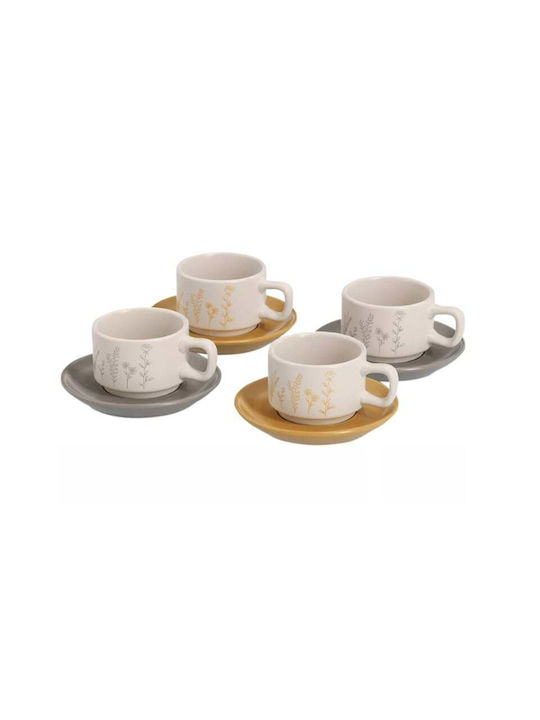 Zeller Σετ Φλιτζάνια Espresso Κεραμικά Πολύχρωμα 70ml 8τμχ