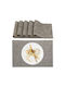 Relaxdays Platzdeckchen Kunststoff Braun 45x30cm 6Stück