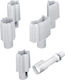 Set 6 Cake Molds Ejector Ibili Stainless Steel Plastic 7-10 Cm White