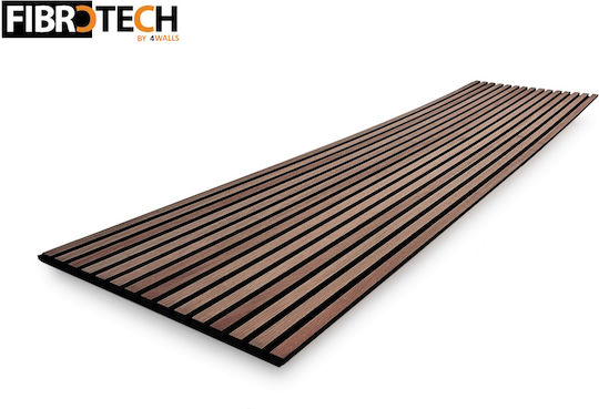 3D Holzdekor-Schallabsorbierende Wandverkleidung – Premium Basic – Fibrotech – „Walnuss“ – 244cm x 60cm x 2,2cm 2035577