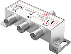 Hama 205350 3-way Splitter Fully Shielded Silver