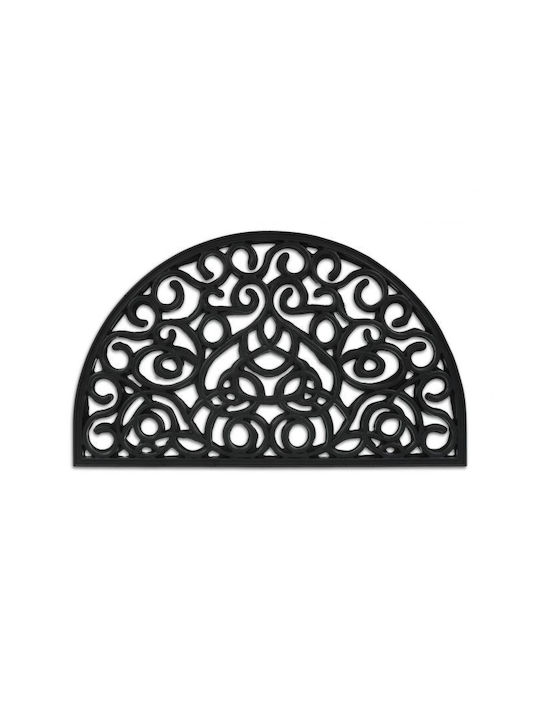 Relaxdays Covor de Intrare Antiderapant din Cauciuc Negru 75x45buc Grosime 15mm