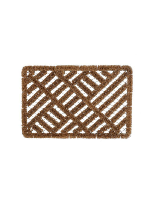 Relaxdays Covor de Intrare din Cocos cu Suport Antiderapant Maro 60x40buc Grosime 30mm