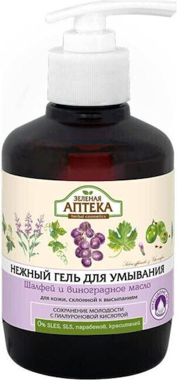 Green Pharmacy Gentle Gel Καθαρισμού Προσώπου για Ακνεϊκές Επιδερμίδες