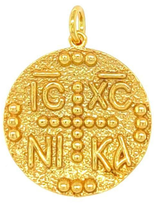 Drandakis Charm Talisman Constantin Placat Cu Aur Din Argint