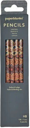 Комплект от 4 HB молива Paperblanks Safavid Indigo Binding Art 6356