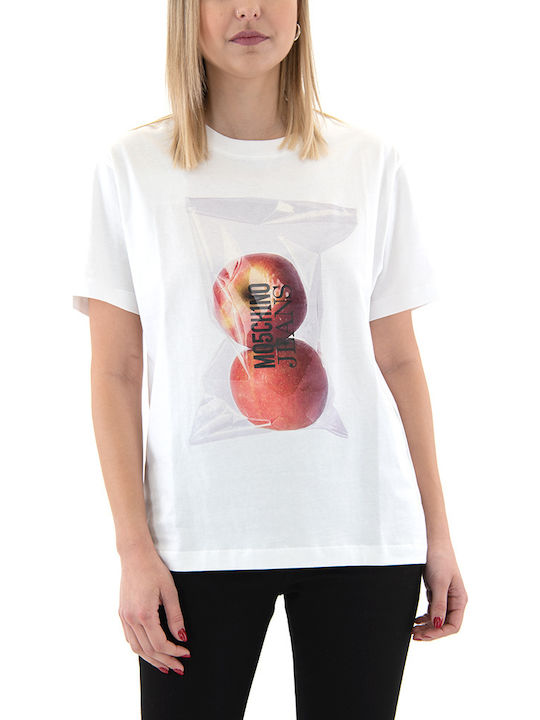 Moschino T-Shirt Κόκκινο, Λευκό, Μωβ