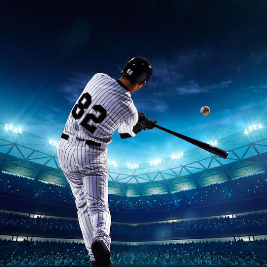 Bâtă de baseball din aluminiu neagră 86 x 5 cm