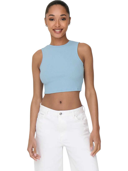 Only Vilma Γυναικείο Crop Top Βαμβακερό Αμάνικο...
