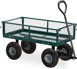 Cărucior de transport metalic Relaxdays cu pneuri verzi 50 x 50 x 110 cm capacitate de încărcare 200 kg Cărucior de transport metalic Relaxdays cu pneuri verzi 50 x 50 x 110 cm capacitate de încărcare 200 kg