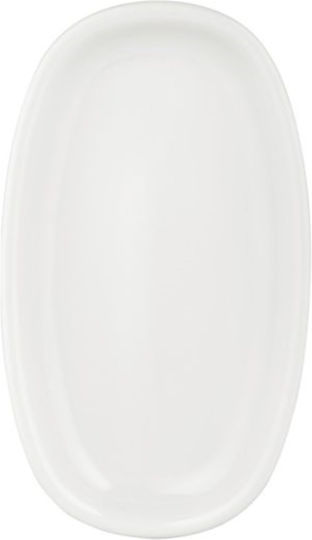 By Bone Serving Platter Oval made of Porcelain White 29x17.5cm