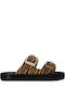 Leather Women's Flat Sandals Anatomic Zebra