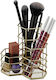 Relaxdays Cosmetics Organizer with Dividers Gold 12.5x12.5x12 cm