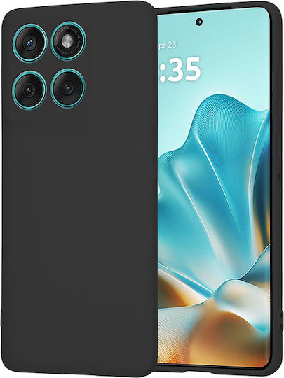 Techsuit Umschlag Rückseite Silikon Schwarz (Motorola Edge 60 Fusion)