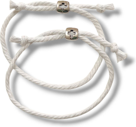 The Art of Beading Christening Charm Bracelet White 50pcs