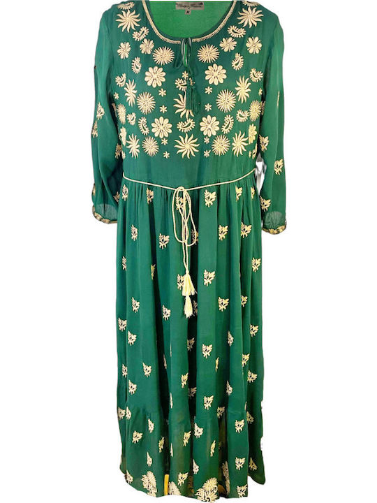 Maxi Φόρεμα Green/cream
