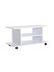 Stand TV cu Roți Alb L80xA40xÎ40cm