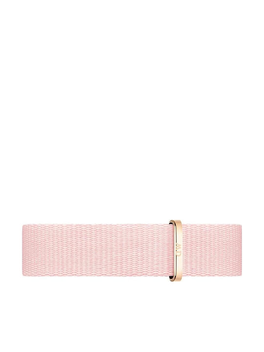 Daniel Wellington Quadro Υφασμάτινο Λουράκι Nato Ροζ 10mm