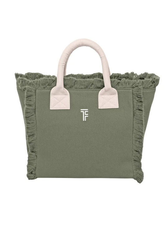 Feel & Touch Caribbean Stoff Strandtasche Grün