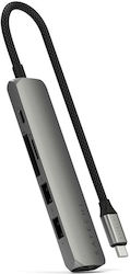 Satechi ST-P6SM USB-A / USB-C Докинг станция с HDMI 4K PD