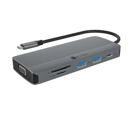 Icy Box USB-C Docking Station mit HDMI 4K PD Ethernet Gray (IB-DK4040A-CPD)
